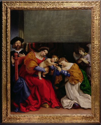 The Mystic Marriage of St. Catherine with the patron Niccolo Bonghi, 1523 by Lorenzo Lotto